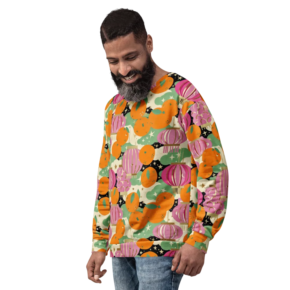 Citrus After Dark on Sweatshirt — Left Front