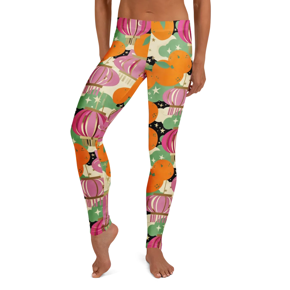 Citrus After Dark on Leggings — Front