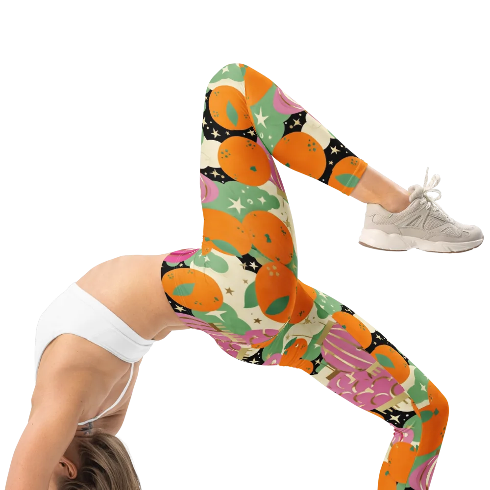 Citrus After Dark on Leggings — Right