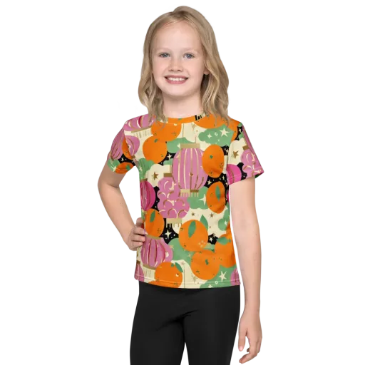 Citrus After Dark on a Kids Crew Neck T-Shirt