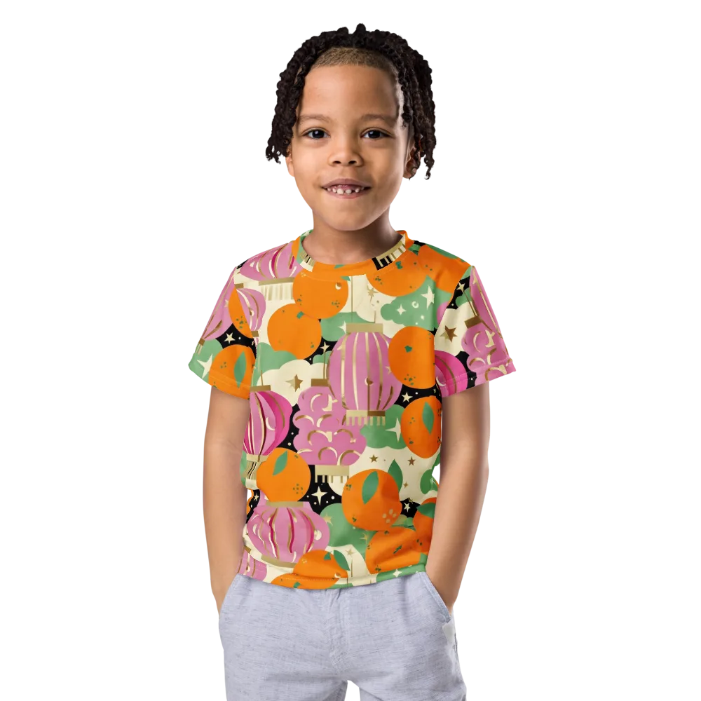 Citrus After Dark on Kids Crew Neck T-Shirt — Front