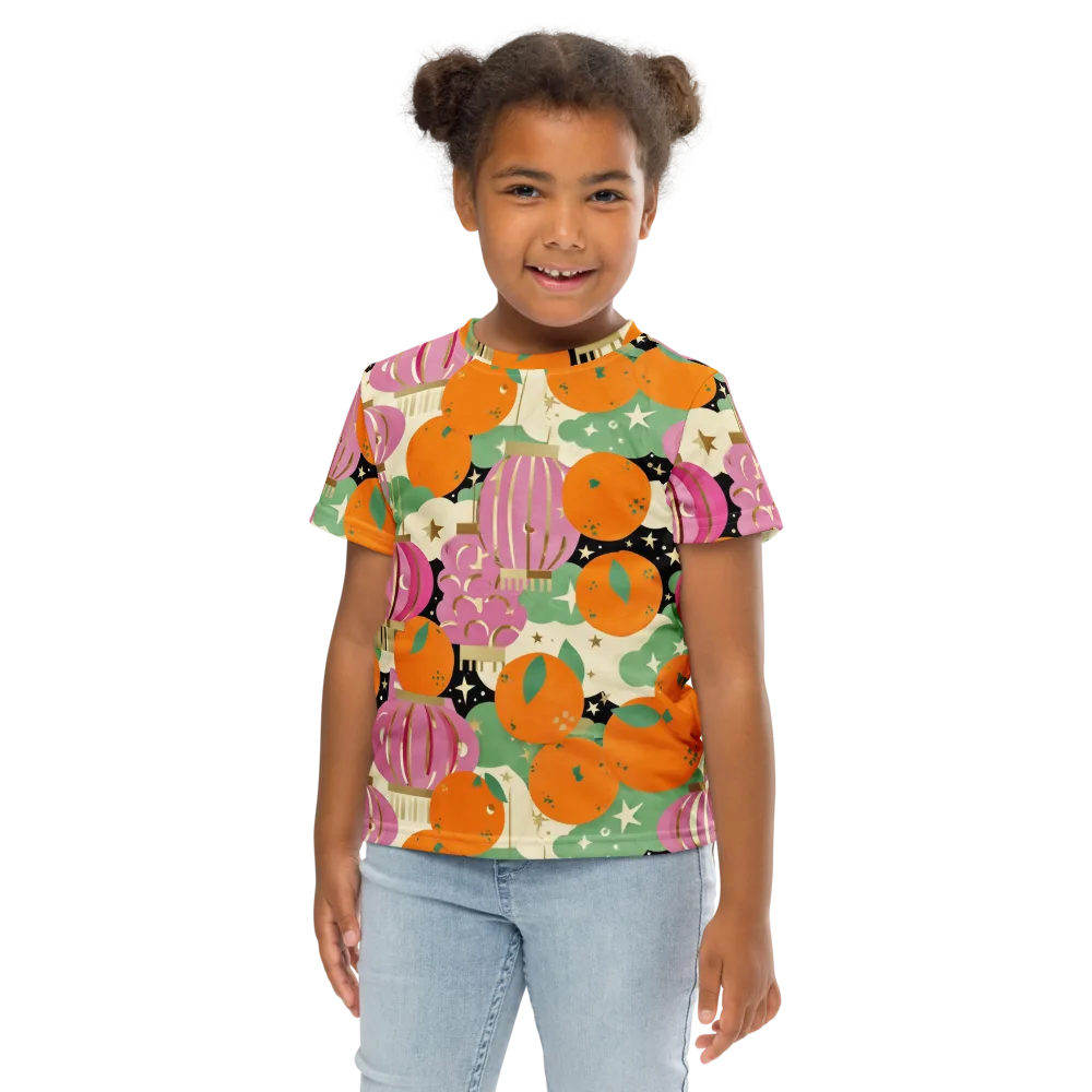 Citrus After Dark on Kids Crew Neck T-Shirt — Front