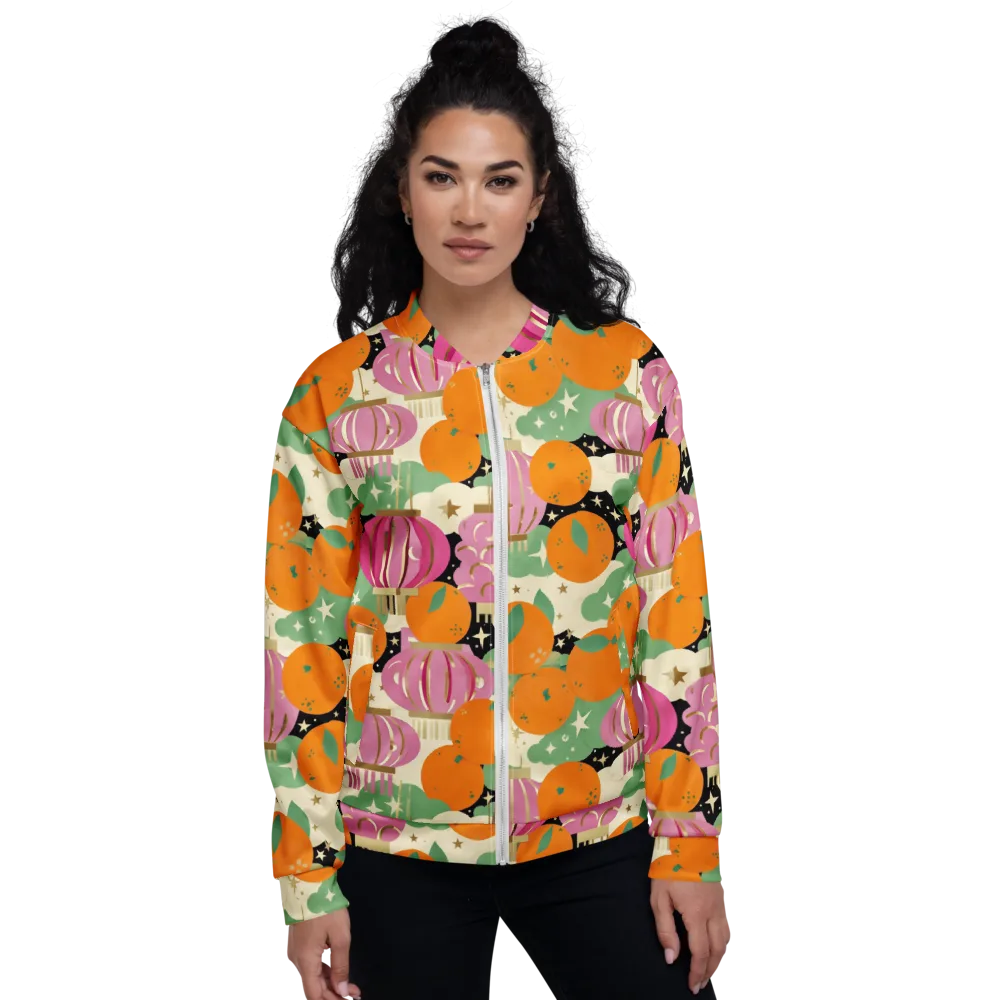 Citrus After Dark on Bomber Jacket — Front