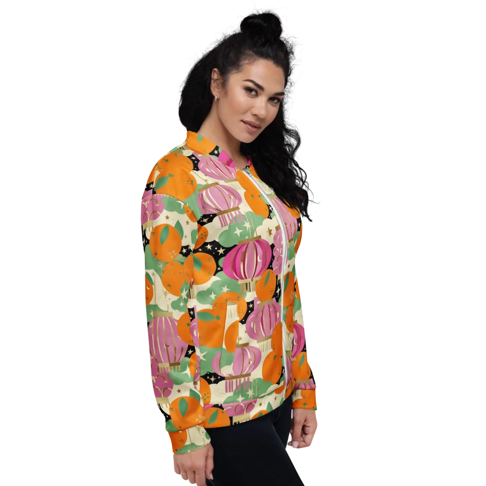 Citrus After Dark on Bomber Jacket — Right
