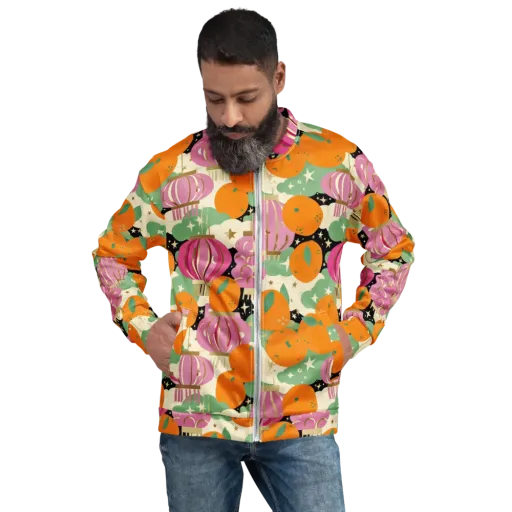 Citrus After Dark on a Bomber Jacket