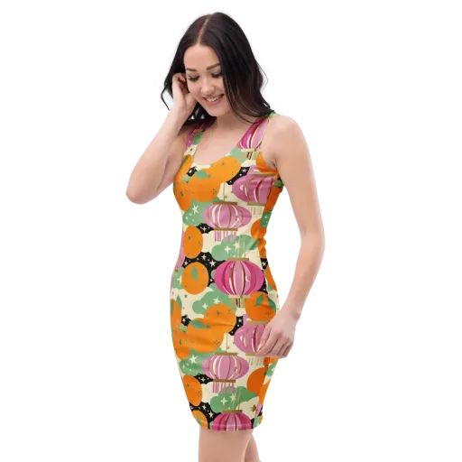 Citrus After Dark on a Bodycon Dress