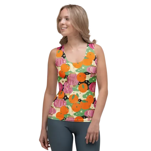 Citrus After Dark on a Women's Tank Top