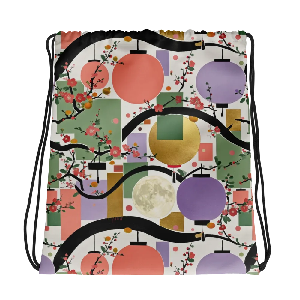 Lantern Blossom Arcade on Drawstring Bag — Photo