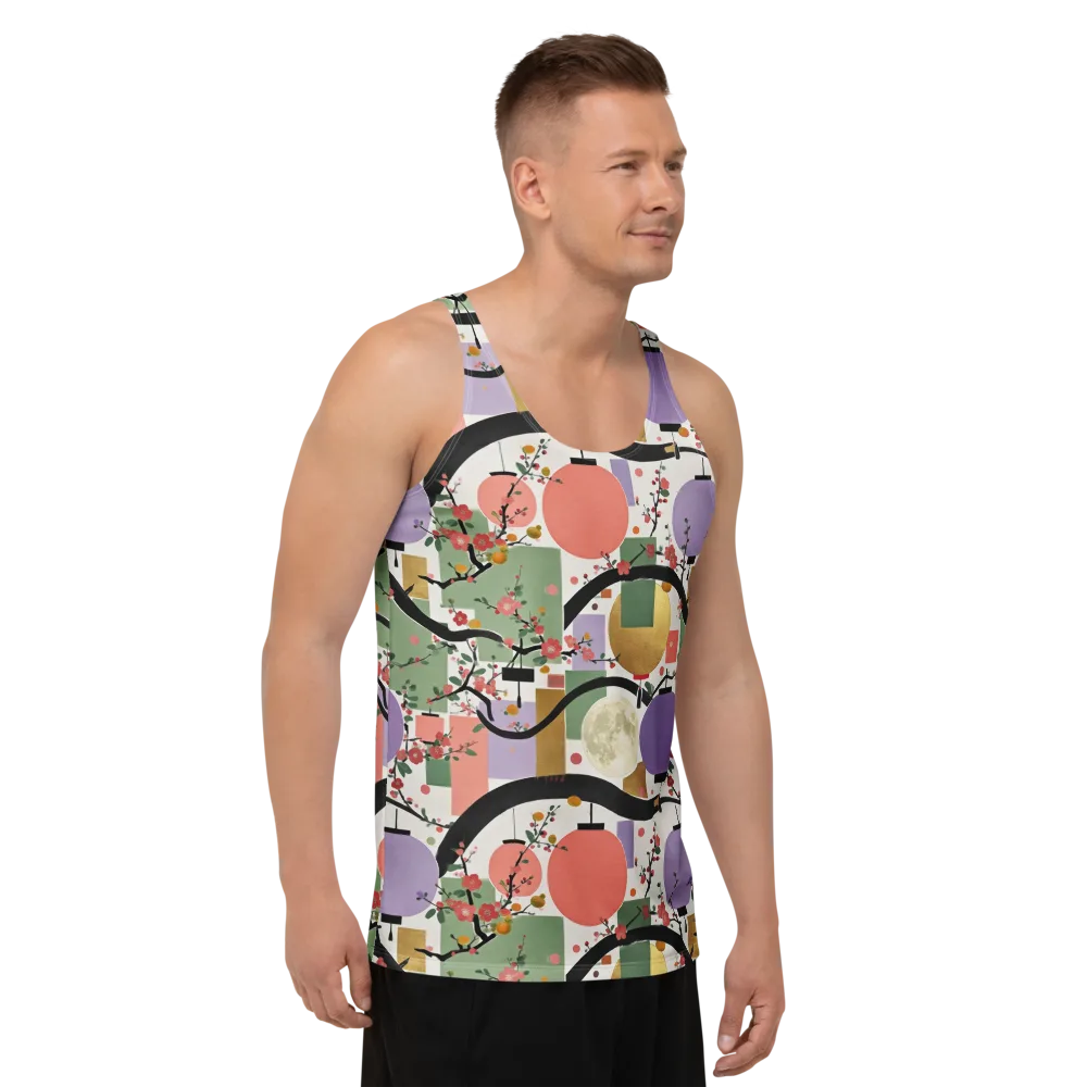 Lantern Blossom Arcade on Men's Tank Top — Right Front
