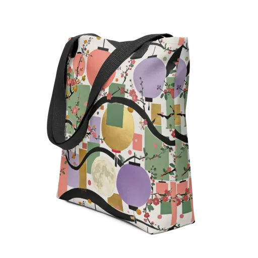 Lantern Blossom Arcade on a Tote Bag