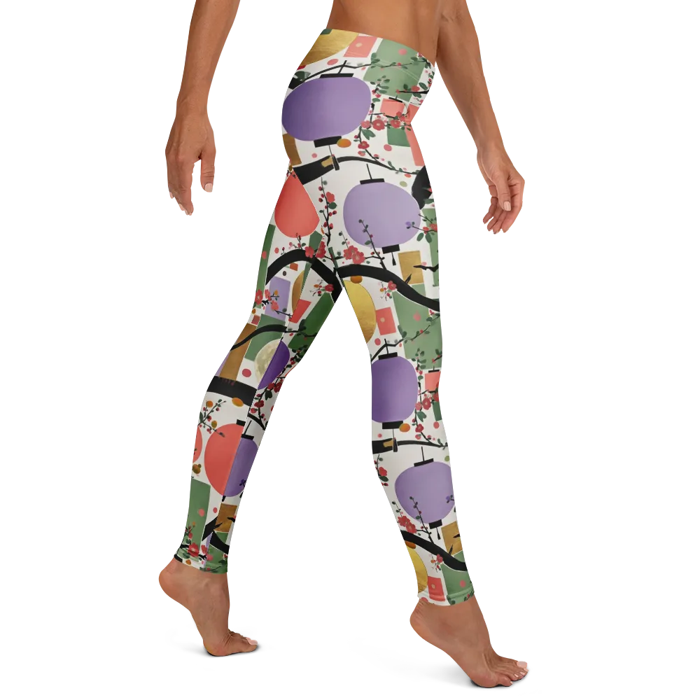 Lantern Blossom Arcade on Leggings — Right