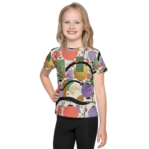 Lantern Blossom Arcade on a Kids Crew Neck T-Shirt