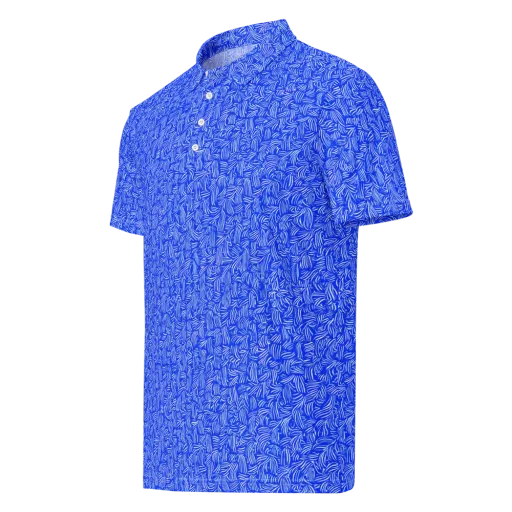 Cobalt Whirl on a Men's Slim Fit Polo Shirt