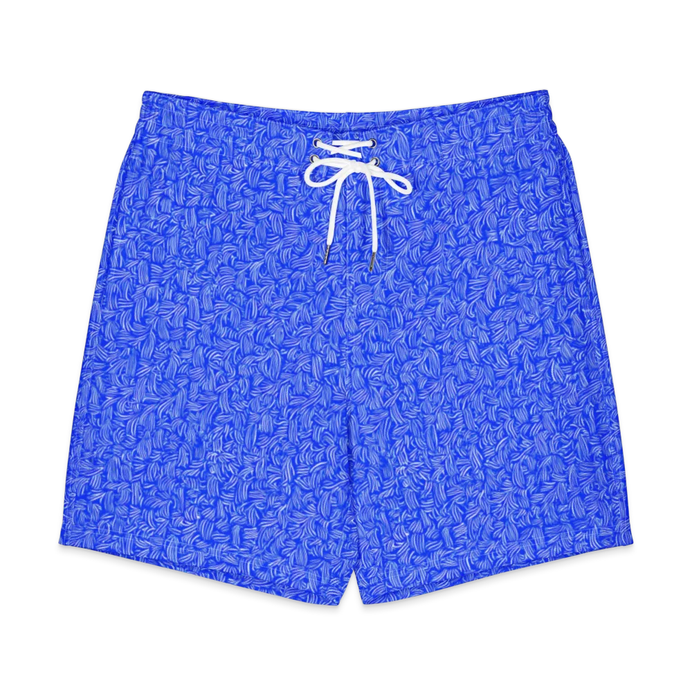 Cobalt Whirl on Men's Board Shorts — Front