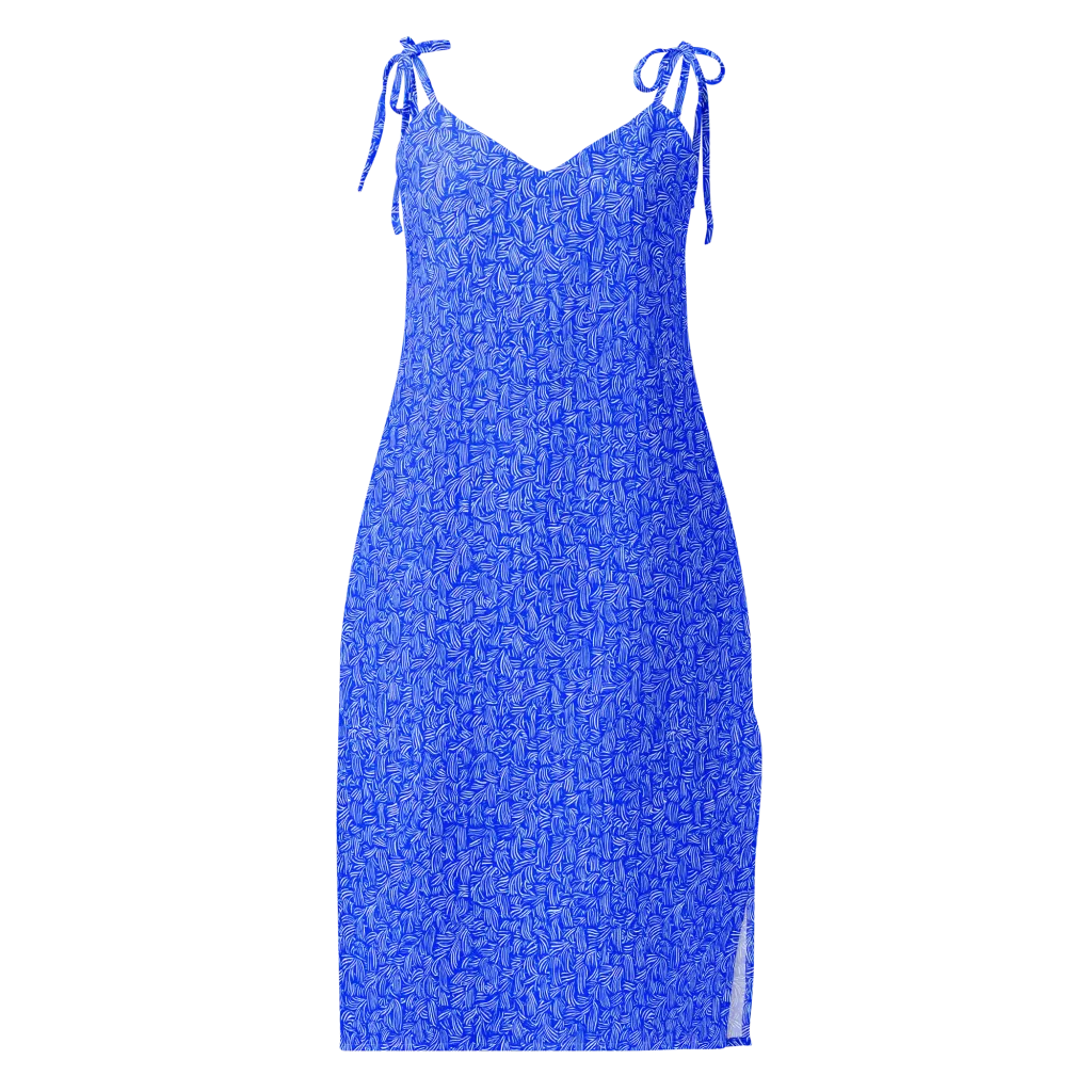 Cobalt Whirl on Slip Dress — Front