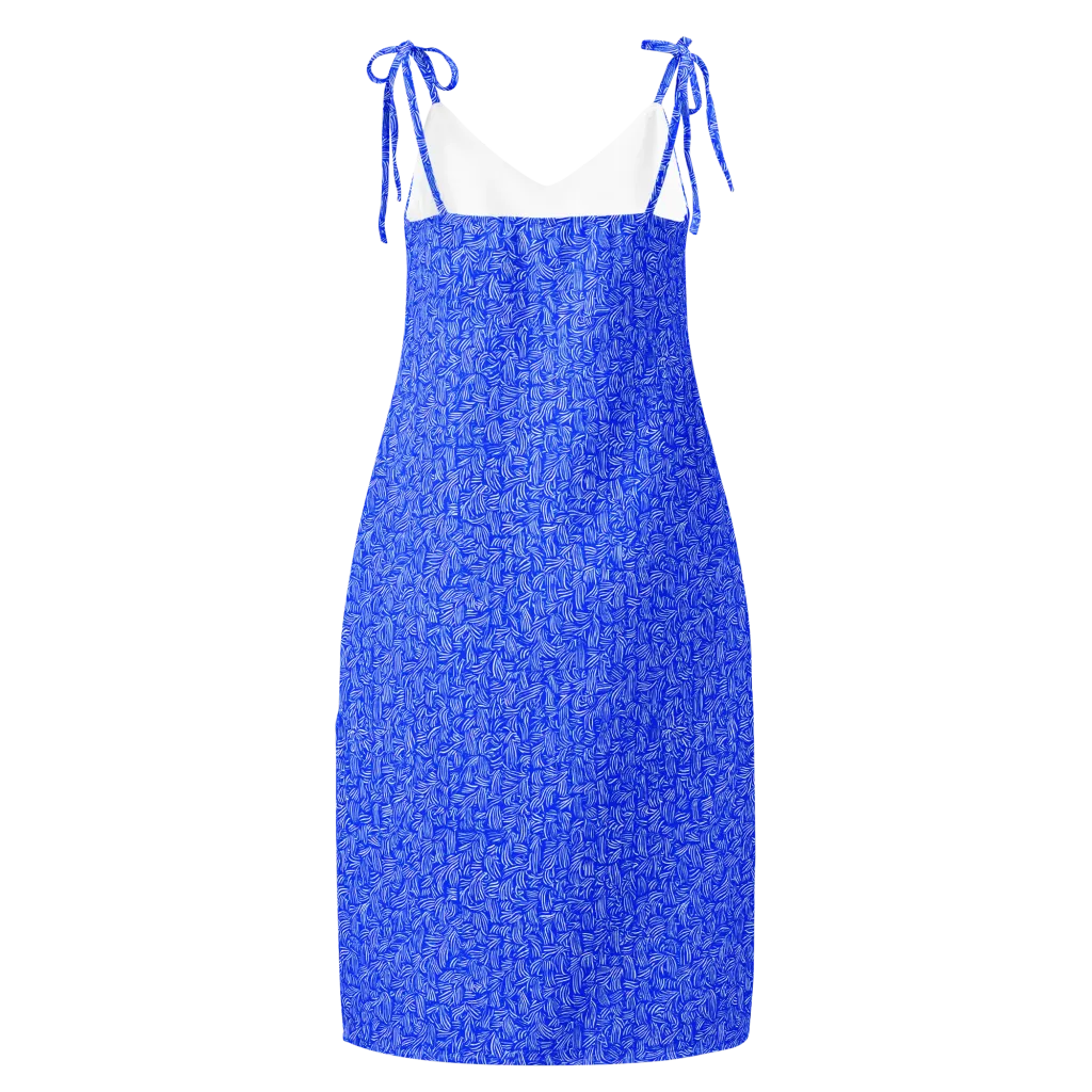 Cobalt Whirl on Slip Dress — Back