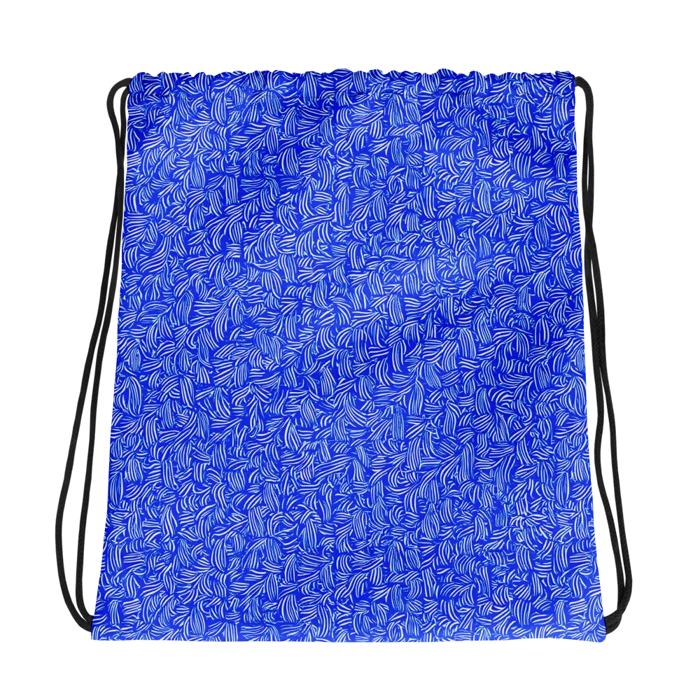 Cobalt Whirl on Drawstring Bag — Photo
