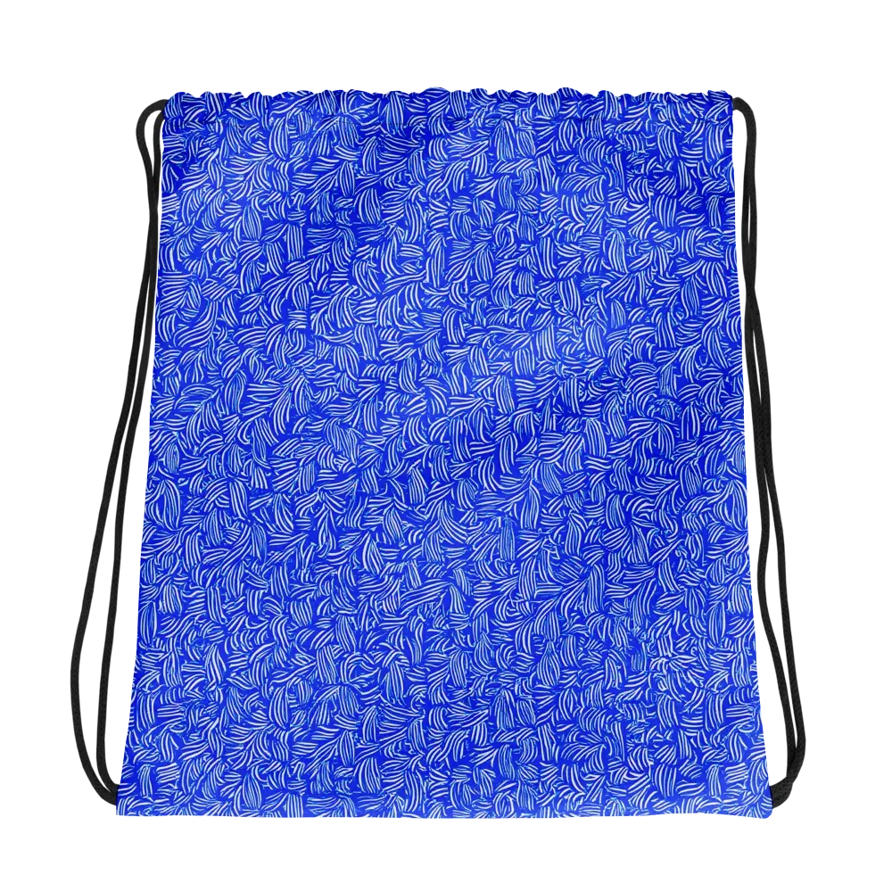 Cobalt Whirl on Drawstring Bag — Photo