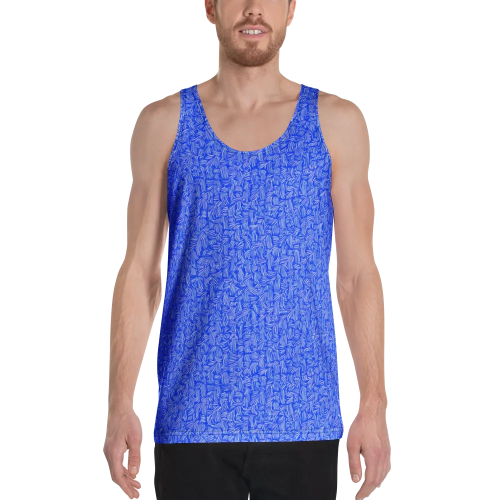 Cobalt Whirl on Men's Tank Top — Front