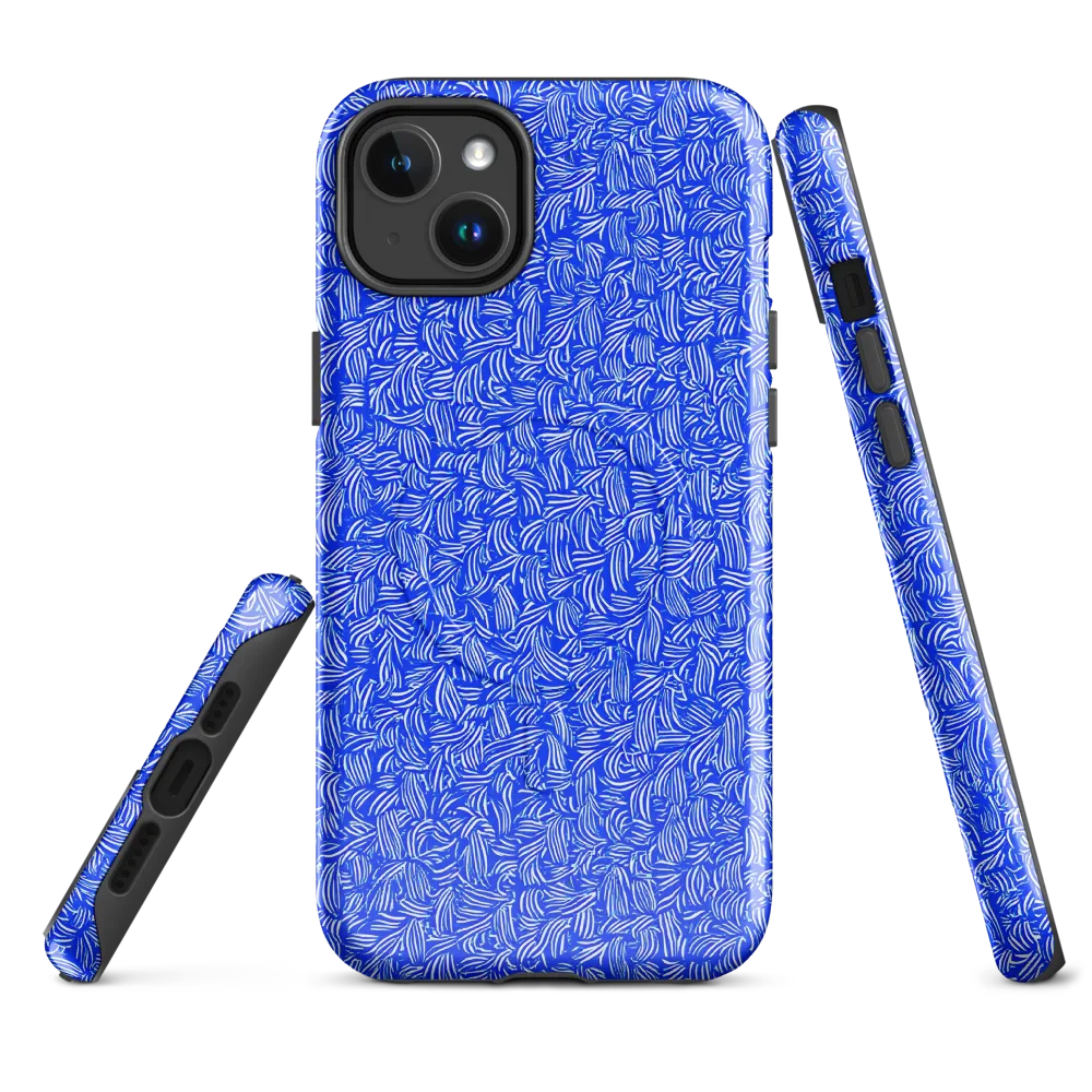 Cobalt Whirl on MagSafe Tough Case for iPhone® — Front
