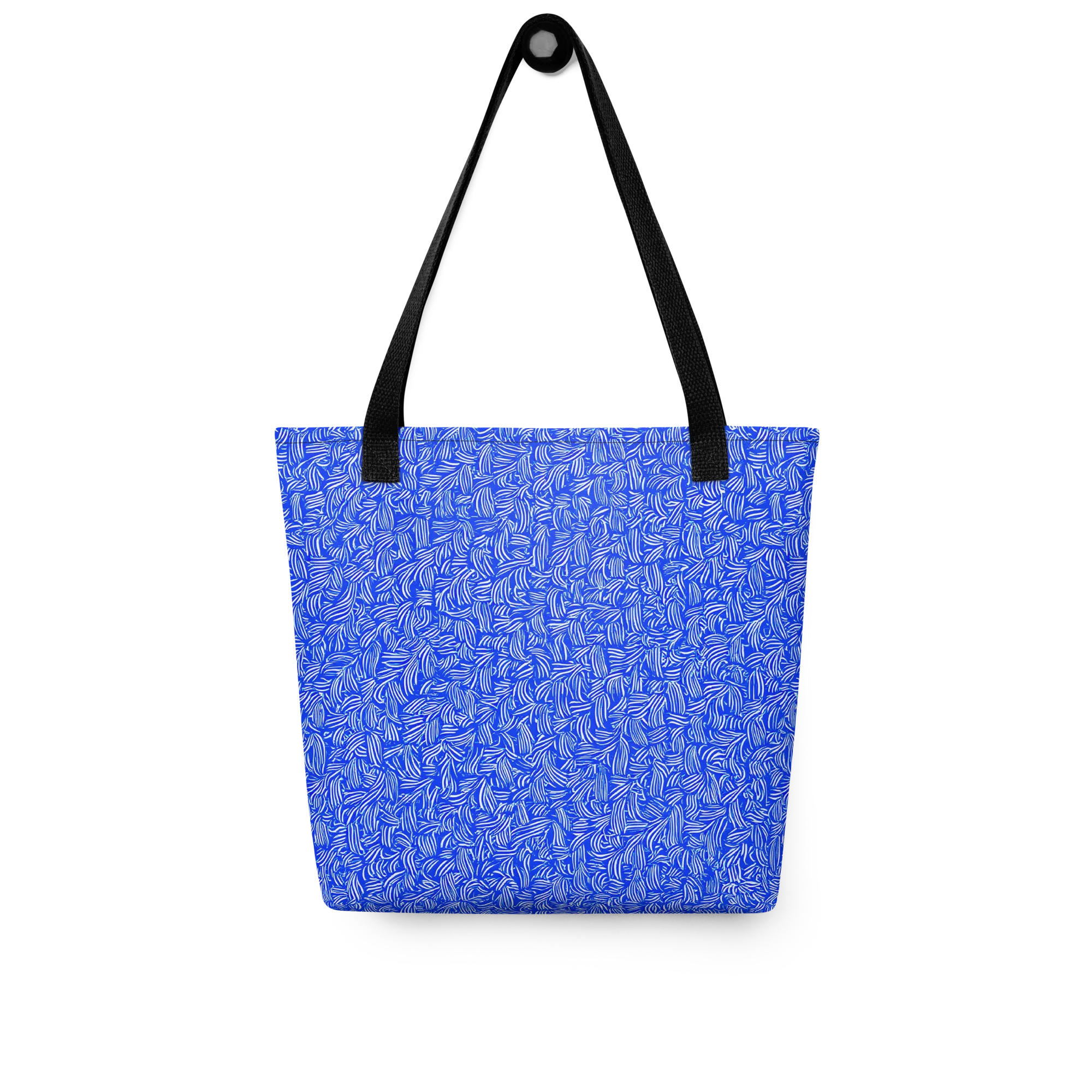 Cobalt Whirl on Tote Bag — Front