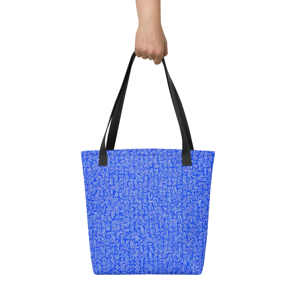 Cobalt Whirl on Tote Bag — Front