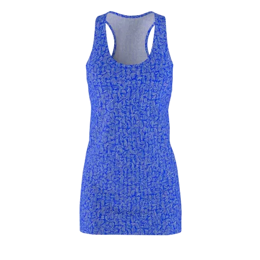 Cobalt Whirl on a Racerback Dress