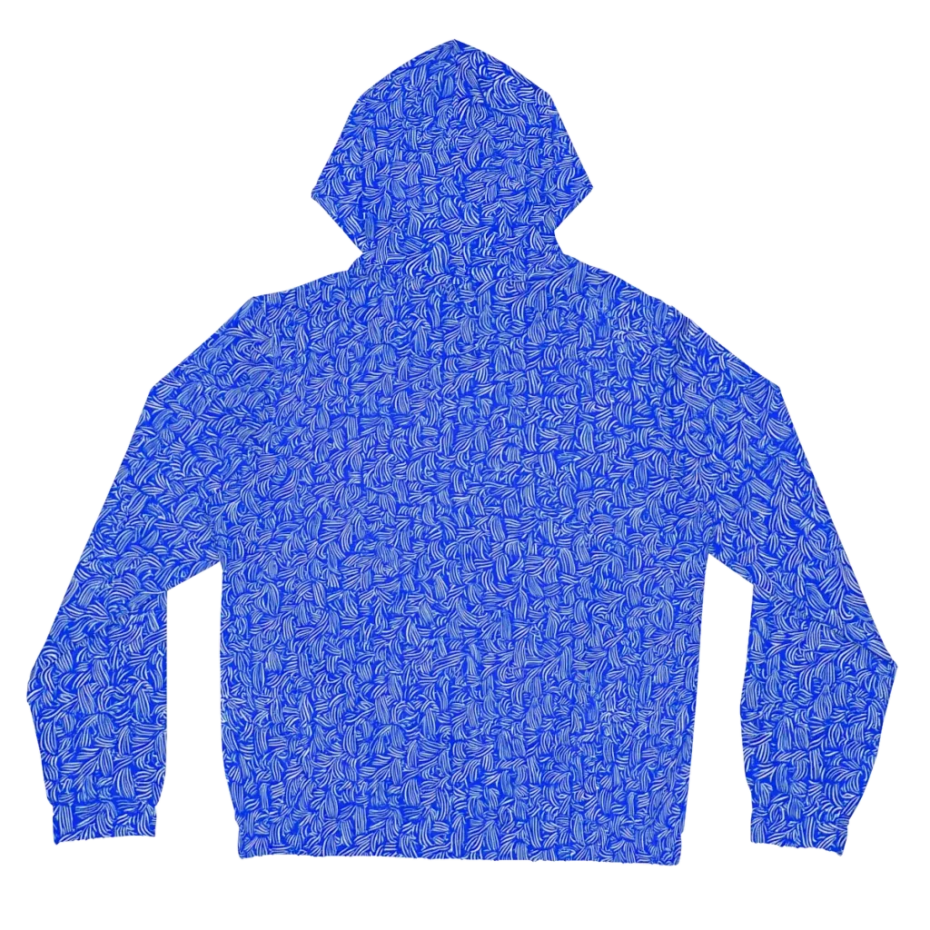 Cobalt Whirl on Women's Full-Zip Hoodie — Back