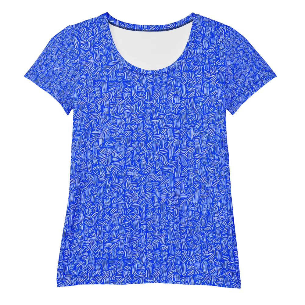 Cobalt Whirl on Women's Athletic T-Shirt — Front