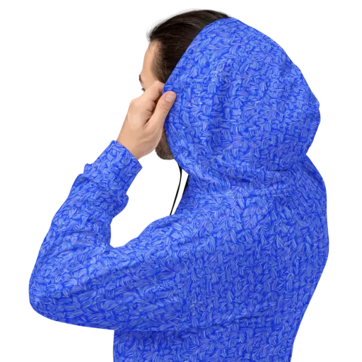 Cobalt Whirl on a Hoodie
