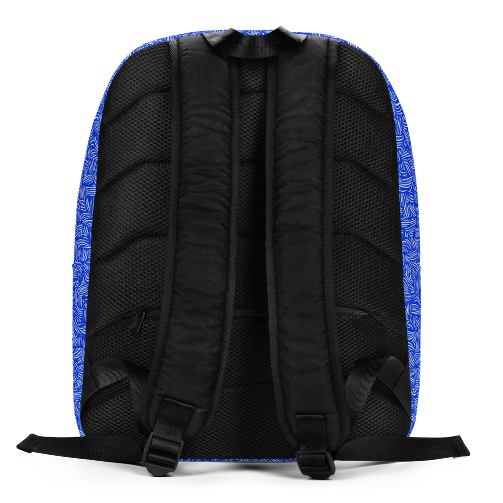 Cobalt Whirl on Minimalist Backpack — Back