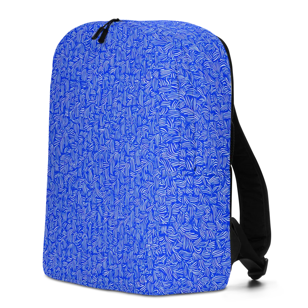 Cobalt Whirl on Minimalist Backpack — Left