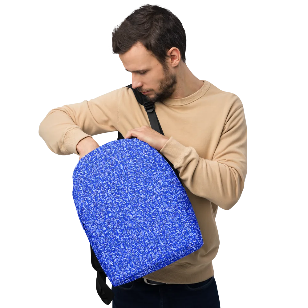 Cobalt Whirl on Minimalist Backpack — Front