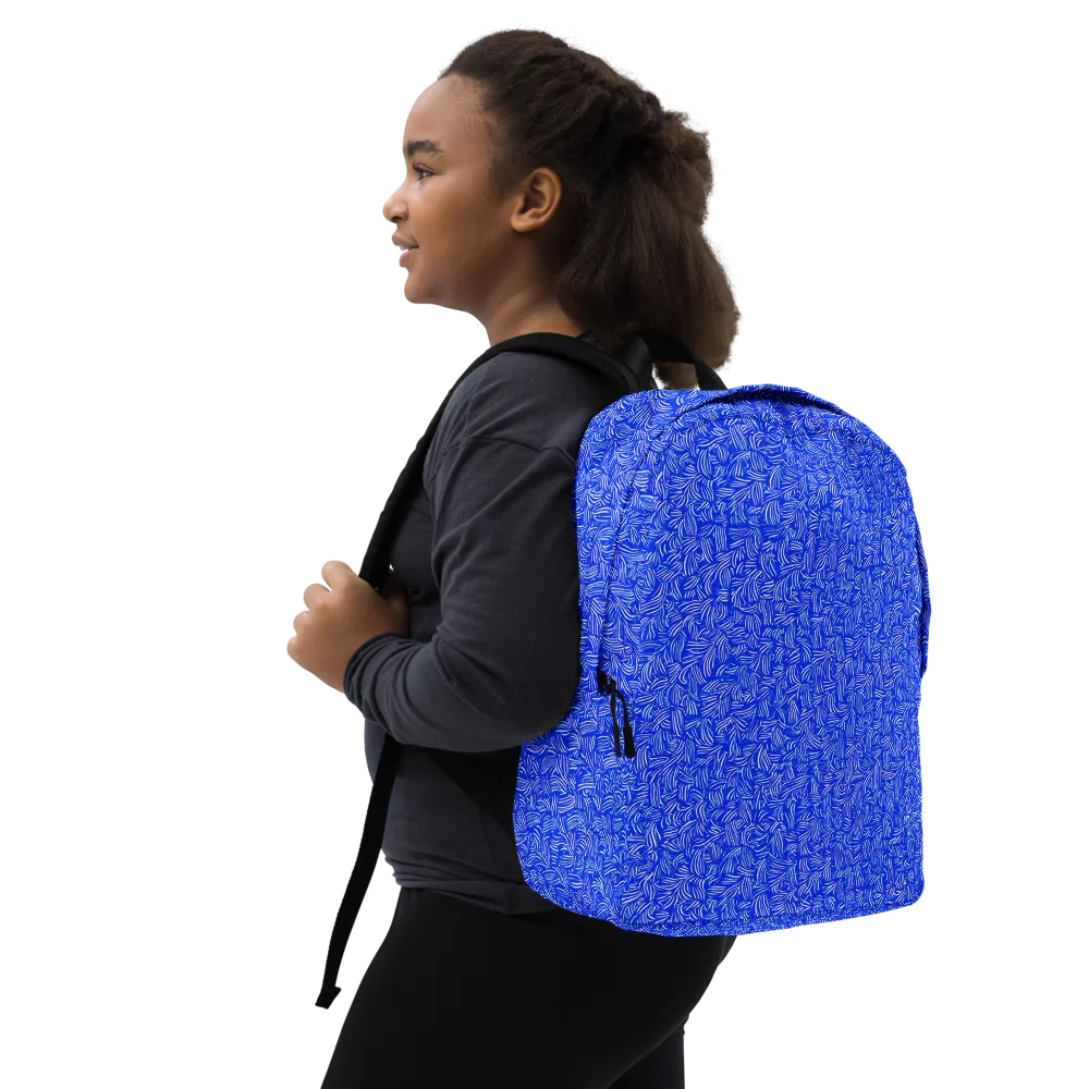 Cobalt Whirl on Minimalist Backpack — Right Front