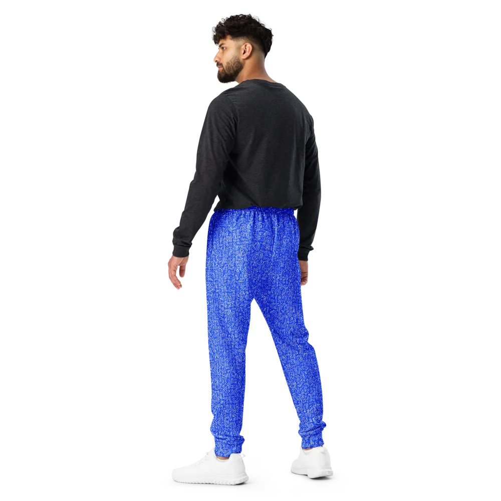 Cobalt Whirl on Men's Joggers — Back