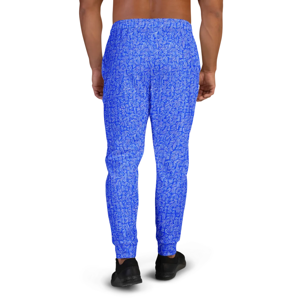 Cobalt Whirl on Men's Joggers — Back