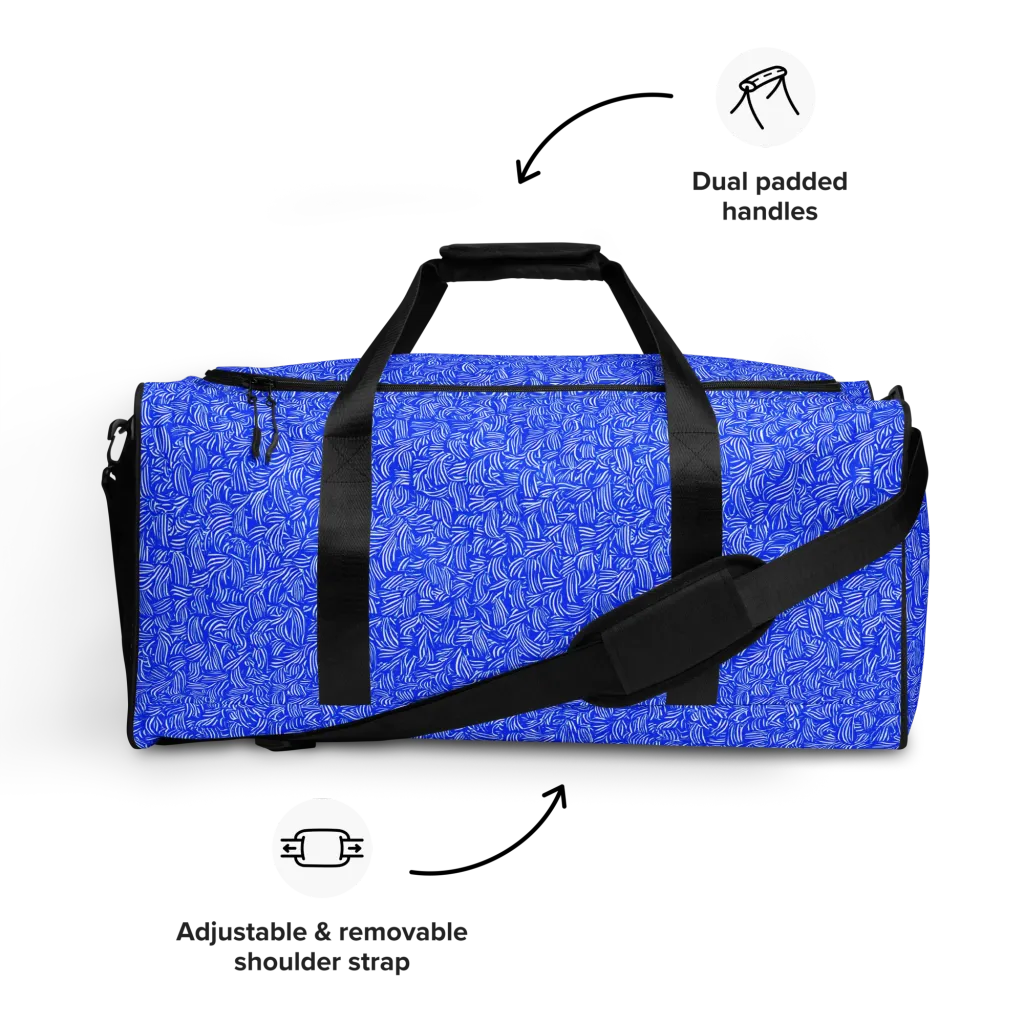 Cobalt Whirl on Duffle Bag — Front