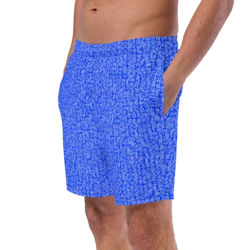 Cobalt Whirl on a Swim Trunks