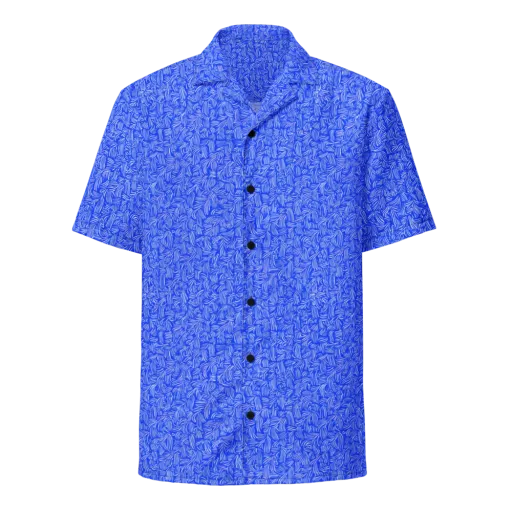 Cobalt Whirl on a Button Shirt