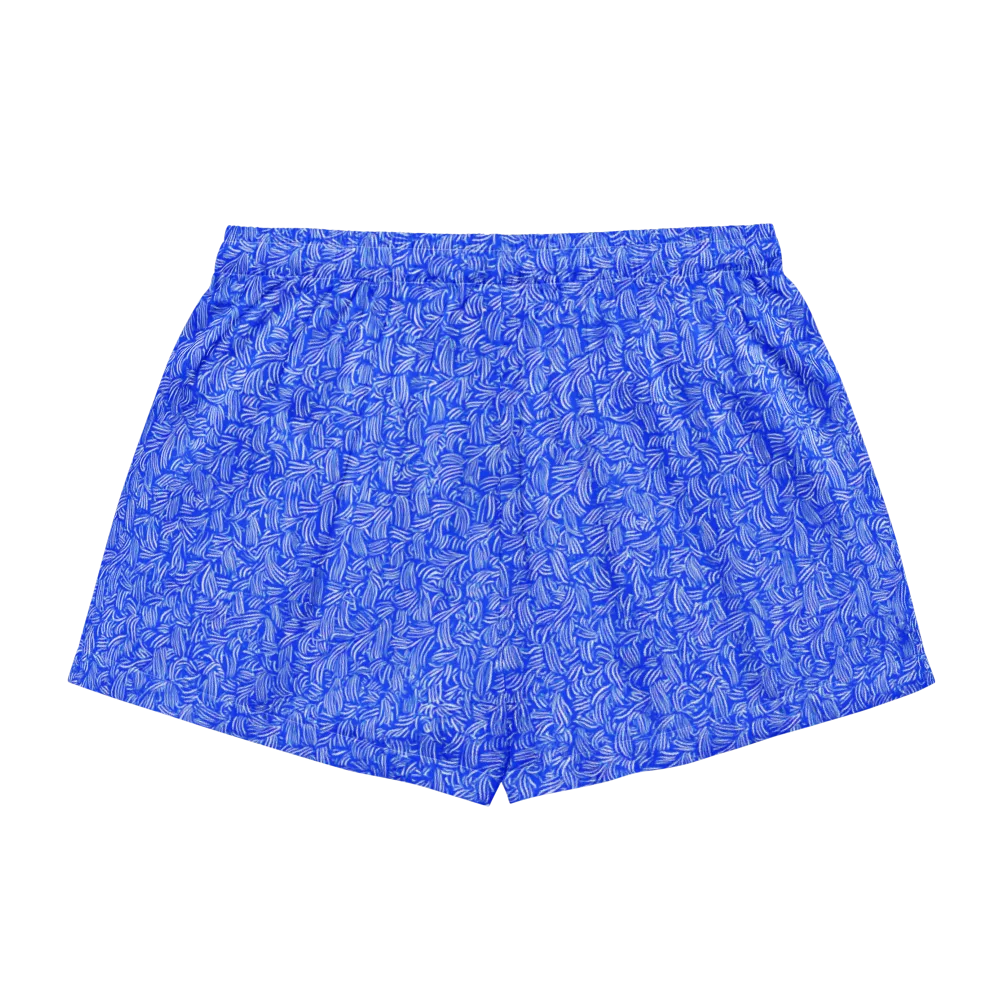 Cobalt Whirl on Women's Pajama Shorts — Back