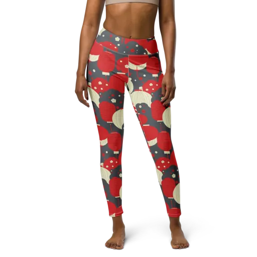 Crimson Festival on a Yoga Leggings