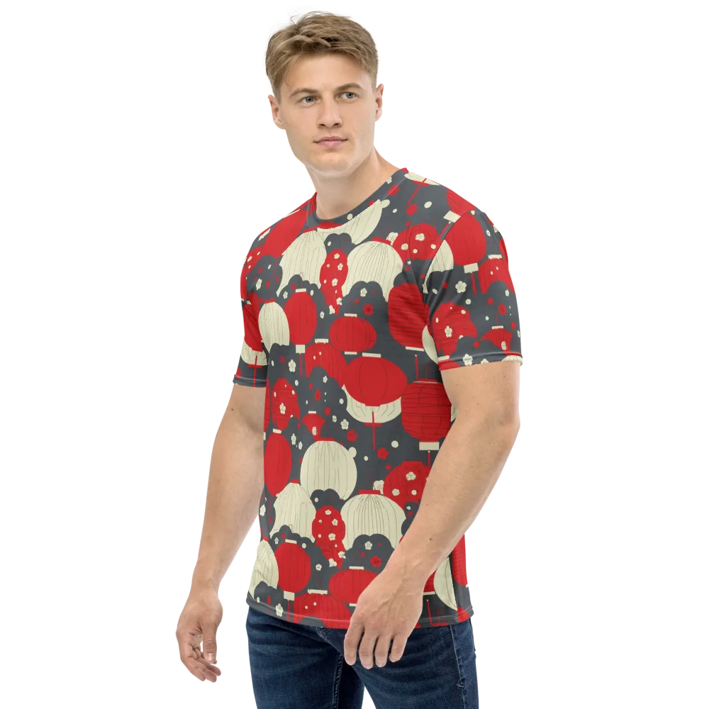 Crimson Festival on Men's Crew Neck T-Shirt — Left