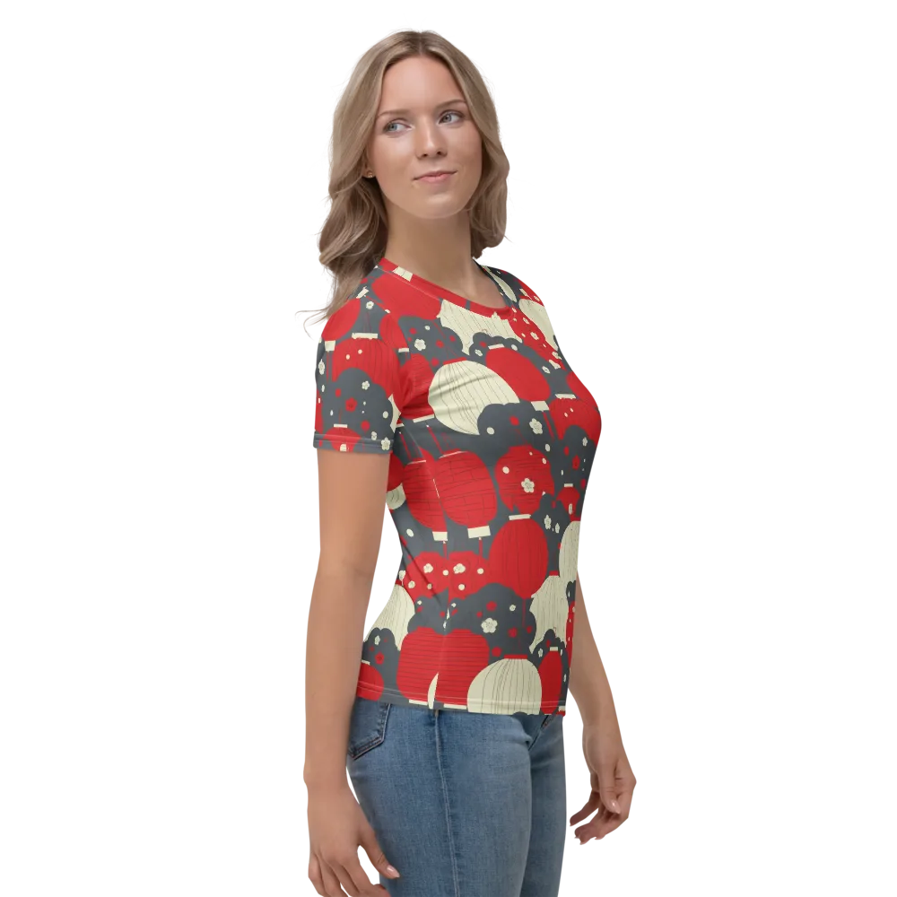 Crimson Festival on Women's Crew Neck T-Shirt — Right