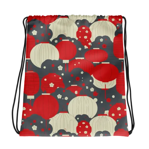 Crimson Festival on a Drawstring Bag