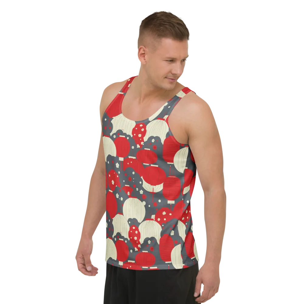 Crimson Festival on Men's Tank Top — Left Front