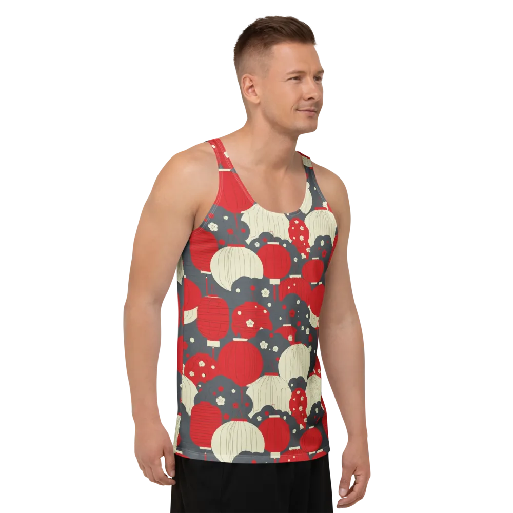 Crimson Festival on Men's Tank Top — Right Front