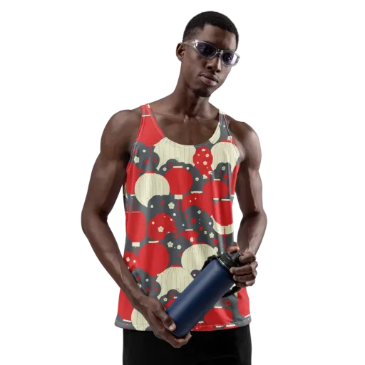 Crimson Festival on a Men's Tank Top