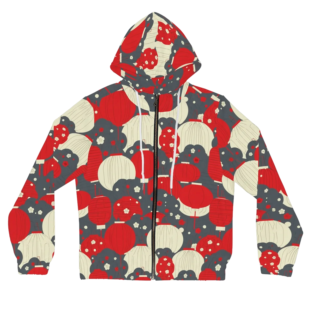 Crimson Festival on Women's Full-Zip Hoodie — Front