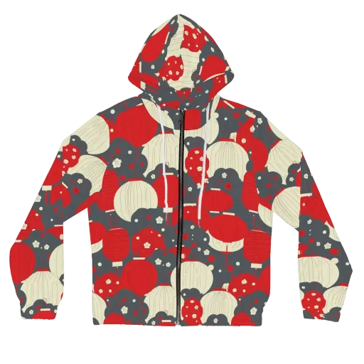 Crimson Festival on a Women's Full-Zip Hoodie