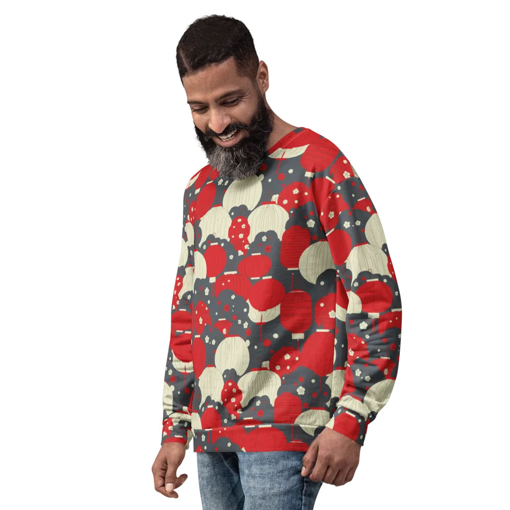 Crimson Festival on Sweatshirt — Left Front